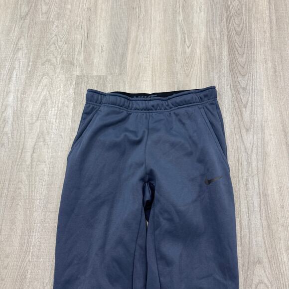 Nike Tapered Sweatpants Men's Medium Blue Joggers Cuffed Dri Fit Sports 932255 - Picture 2 of 11